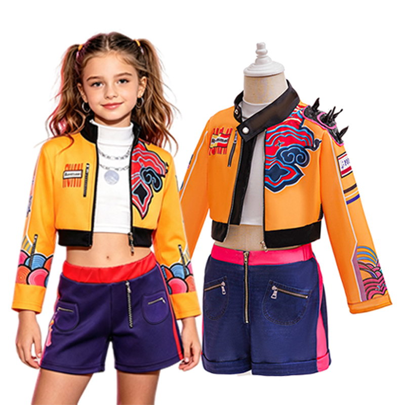 Sewing Jackets - Kids Girls Street‑Style Fancy Cosplay Kit