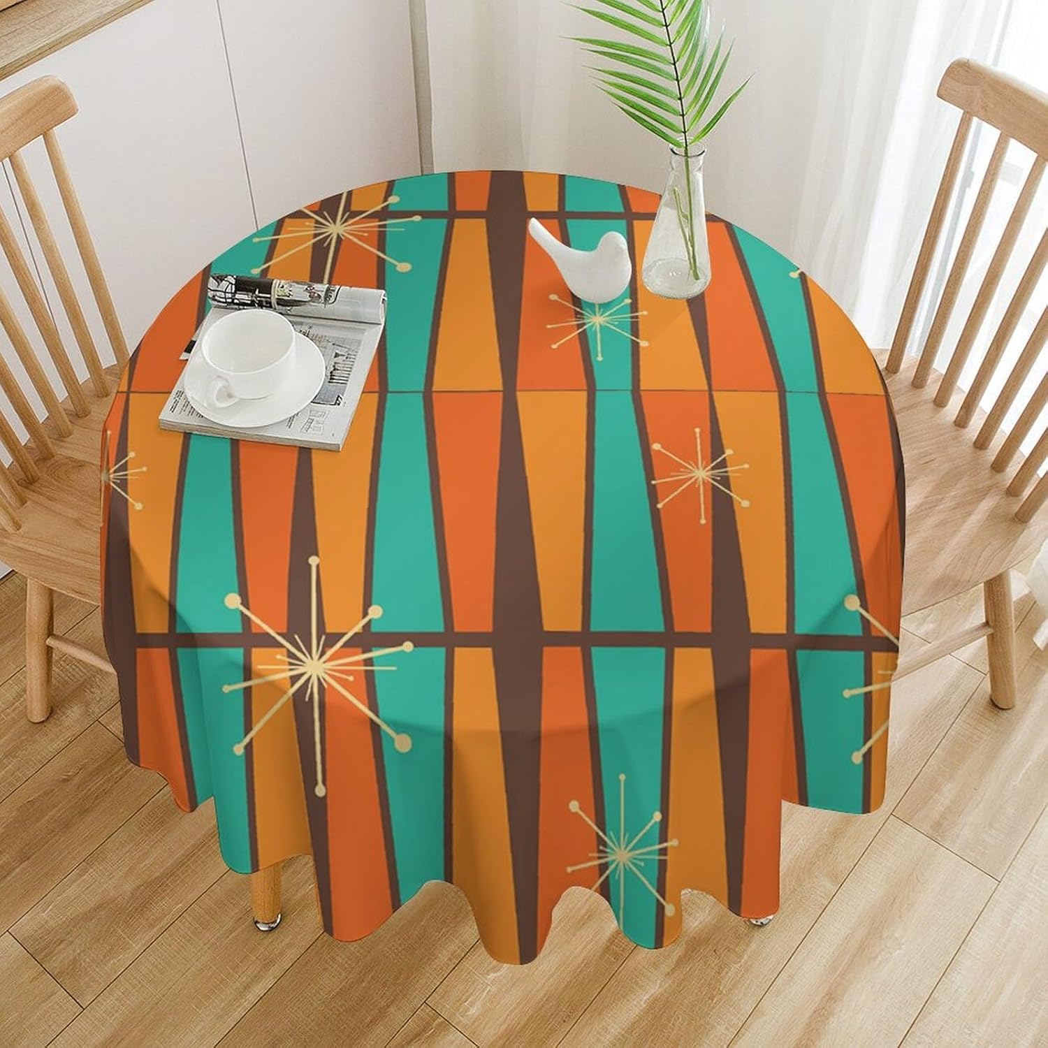 Mid Century Modern Orange Yell - Century Textile & Sewing Supply Hours recension och pris