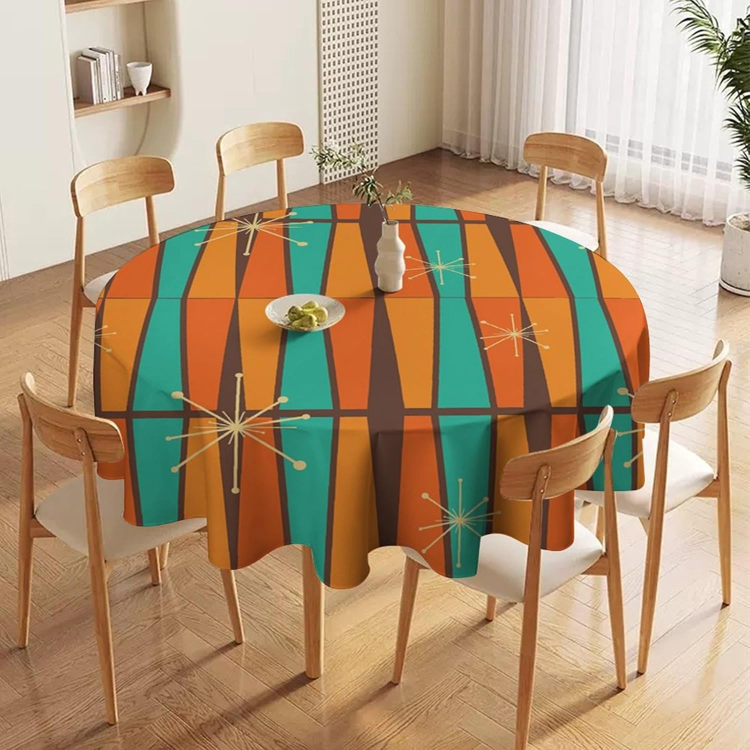 Mid Century Modern Orange Yell - Century Textile & Sewing Supply Hours recension och pris
