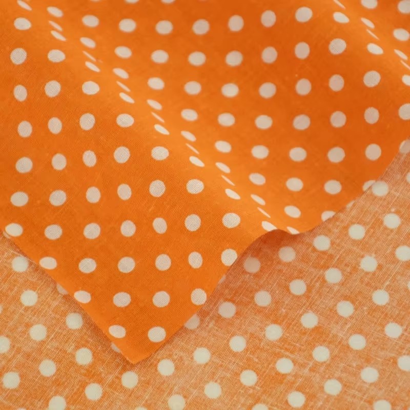 50X150CM White Orange Polka Do - Textile For Sewing recension och pris