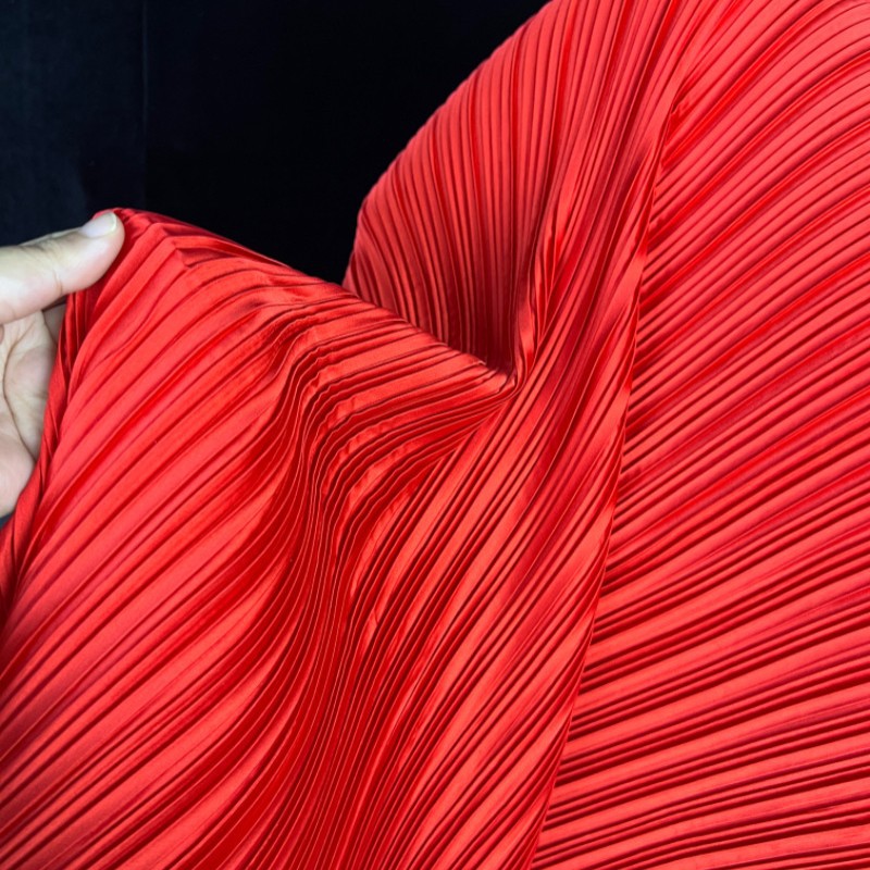 Stretch Imitation Silk Pleated - Textile For Sewing recension och pris