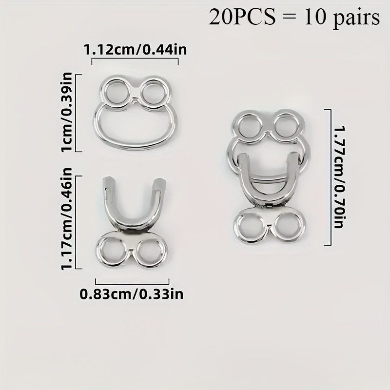 50sets Metal Alloy Invisible C - Hook Eye Fastener recension och pris