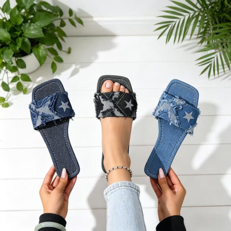 Y2K Denim Strap Flat Heel Sand - Sewing Expert recension och pris