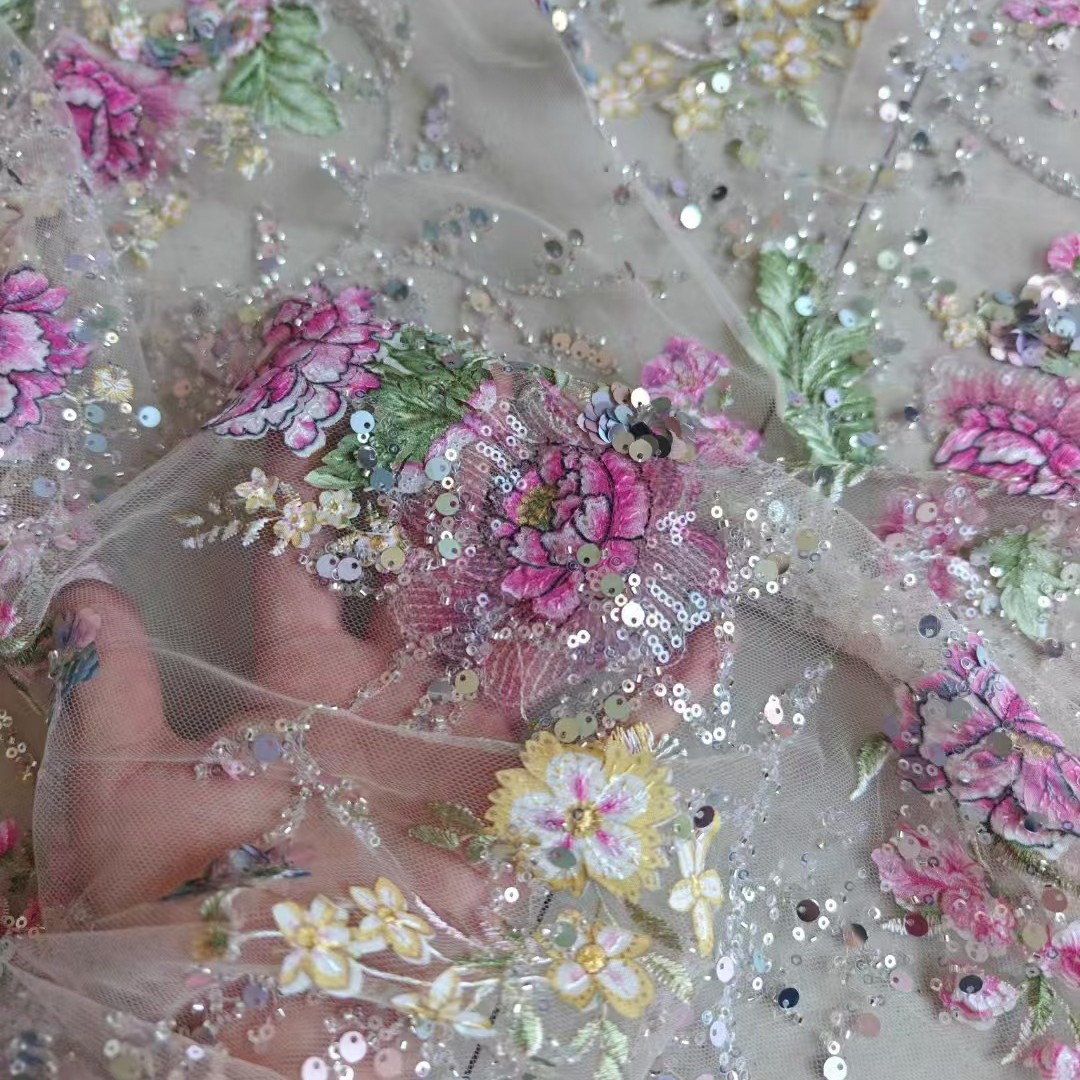 1M 120Cm Wide Luxury Beaded La - Textile For Sewing recension och pris