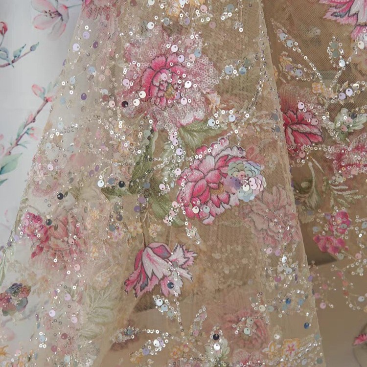 1M 120Cm Wide Luxury Beaded La - Textile For Sewing recension och pris