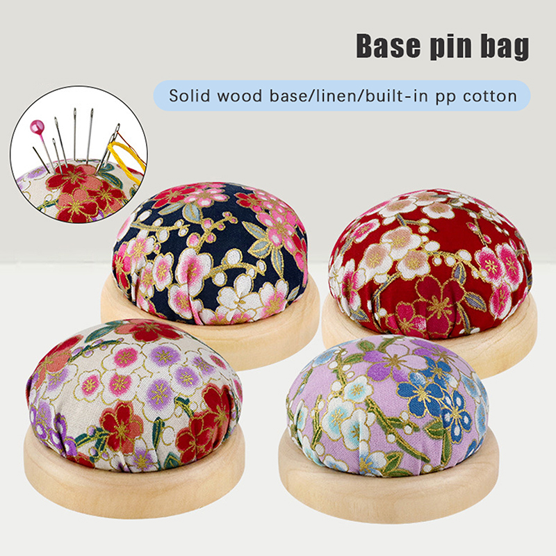 1pc Wood Bottom Base Needle Pi - Sewing Pin Cushion recension och pris