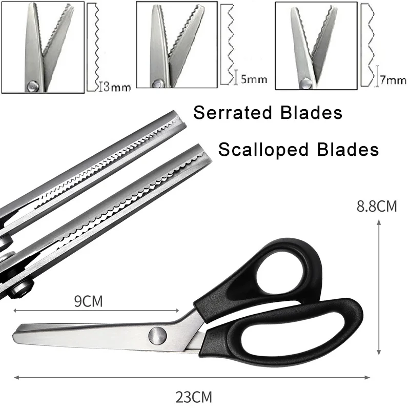 1Pc Pinking Shears Stainless S - Pinking Shear Blade recension och pris