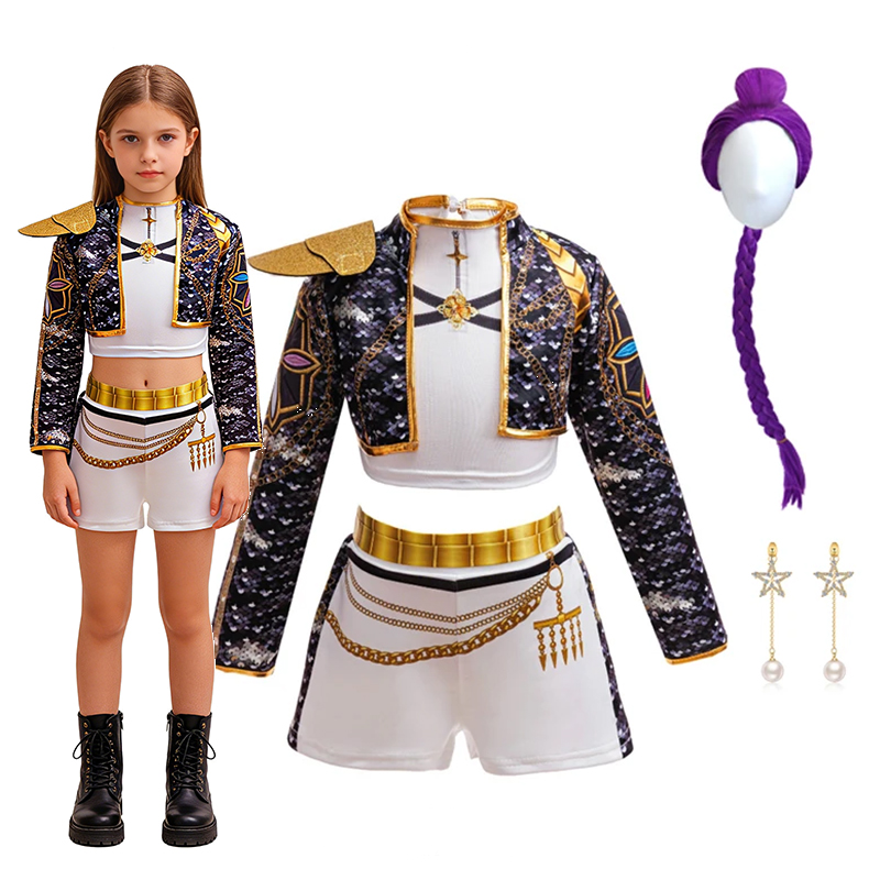 Girls Hip‑Hop 3D Print Gold Tr - Sewing Jackets recension och pris