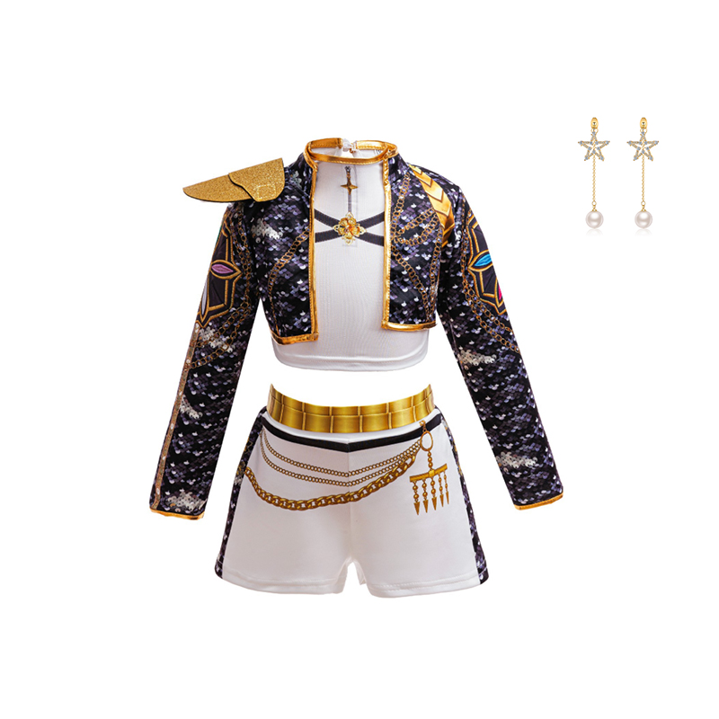 Girls Hip‑Hop 3D Print Gold Tr - Sewing Jackets recension och pris