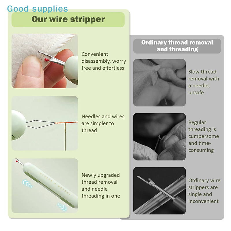 2 In 1 Needle Threaders Sewing - Seam Ripper Tool recension och pris